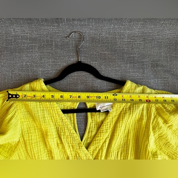 ANTHROPOLOGIE Maeve Celia Gauzy Romper. Size XS pale yellow - Picture 7 of 14